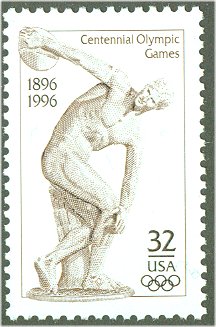 3087 32c Olympic Discus Full Sheet of 20 Used #3087shused