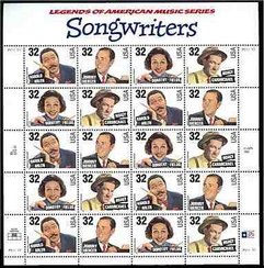 3100-3s 32c Songwriters Full Sheet #3100-3dh