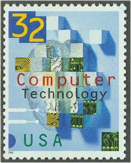 3106 32c Computer Technology Plate Block #3106pb