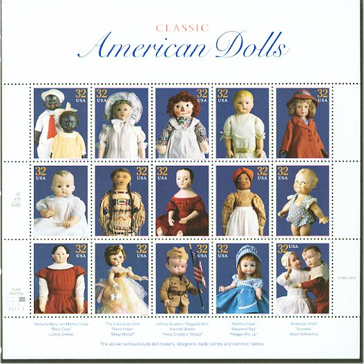 3151a-o 32c Dolls, set of 15 Used singles  #3151a-oused