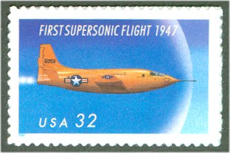 3173 32c Supersonic Flight Plate Block #3173pb