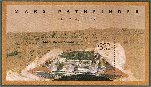 3178a 3.00 Mars Explorer S/S, Imperf Pair F-VF Mint NH #3178aIMPPRNH