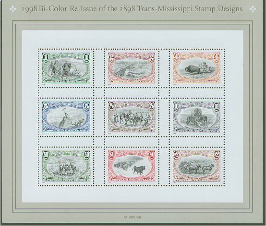 3209a-i 1c- 2.00 Trans Mississippi Set of 9 Used Singles #3209a-jsglsused