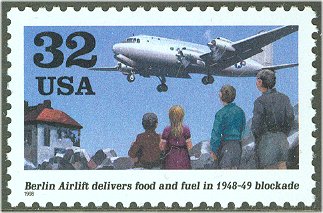 3211 32c Berlin Airlift Plate Block #3211pb