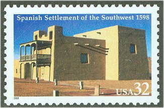 3220s 32c Spanish Settlement Full Sheet #3220sh