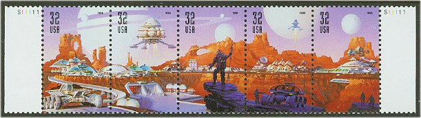 3238-42 32c Space Discovery F-VF Mint NH #3238-42attnh
