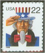 3259 22c Uncle Sam SF-VF Mint NH #3259nh