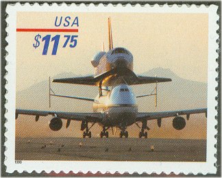 3262 11.75 Space Shuttle Express Mail Plate Block #3262pb