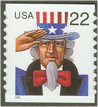 3263 22c Uncle Sam Coil F-VF Mint NH #3263nh
