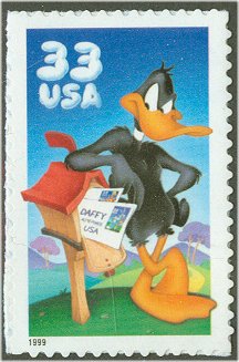 3306a 33c Daffy Duck single stamp Used  #3306aused