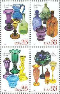 3325-28 33c American Glass Singles F-VF Mint NH #3325-8nhsg