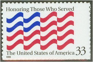 3331 33c Honoring Who Served Plate Block of 4 #3331pb