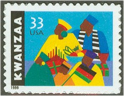 3368 33c Kwanzaa Plate Block of 4 #3368pb