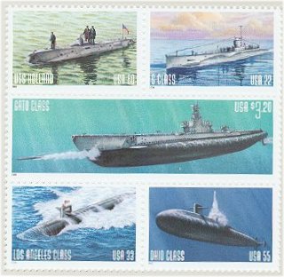 3373-7 Submarines Used Booklet Pane of 5 #3377ausedbk