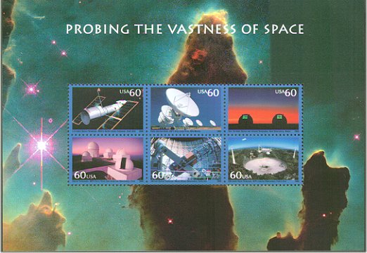 3409 60c Vastness of Space F-VF Mint NH Souvenir Sheet(6) #3409_mnh