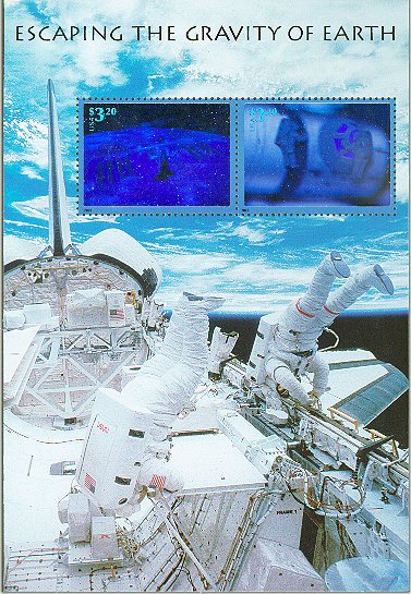3411 3.20 Gravity Hologram F-VF Mint NH Souvenir Sheet(2) #3411_mnh