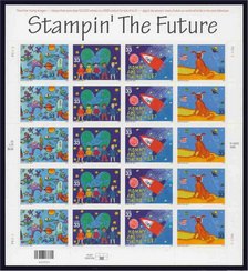 3414-7 33c Stampin' The Future Full Sheet Mint NH #3414-7s_mnh