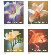 3458-61 34c) Four Flowers,Set of 4 Used Singles #3458-61usg