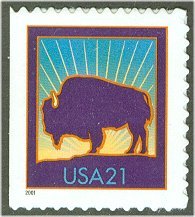 3484A 21c Bison 10.5 x 11 F-VF Mint NH #3484anh