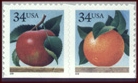 3491-2 34c Apple-Orange diecut 11.3 F-VF Mint NH #3491-2pr