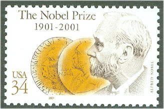3504 34c Nobel Prize Plate Block #3504pb