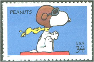 3507 34c Peanuts F-VF Mint NH #3597nh