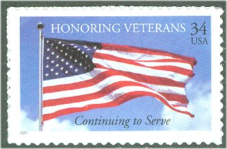 3508 34c U.S. Veterans Plate Block #3508pb