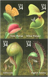 3528-31 34c Carnivorous Plants Set of 4 Used Singles #3528-31usg