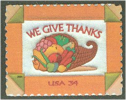 3546 34c We Give Thanks Used Single #3546used