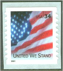 3550A 34c United We Stand Coil F-VF Mint NH #3550Anh