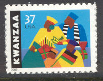 3673 37c Kwanzaa Plate Block #3673pb