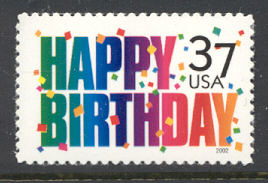 3695 37c Happy Birthday Plate Block #3695pb