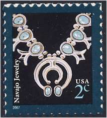 3753 2c Navajo Necklace SSP (2007) Full Sheet #3753sh