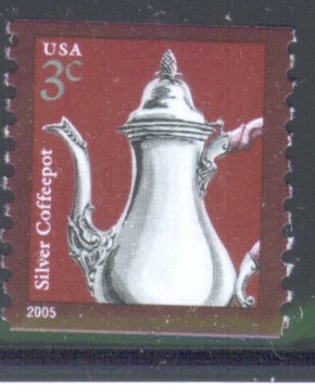 3759 3c Silver Coffeepot Coil Mint NH #3759nh