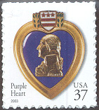3784 37c Purple Heart BCAF-VF Mint NH #3784nh