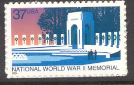 3862 37c National WWII Memorial Plate Block #3862pb