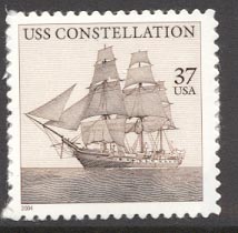 3869 37c USS Constellation F-VF Mint NH #3869nh