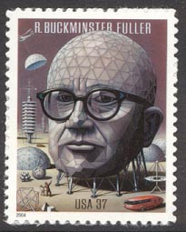 3870 37c R Buckminster Fuller Plate Block #3870pb