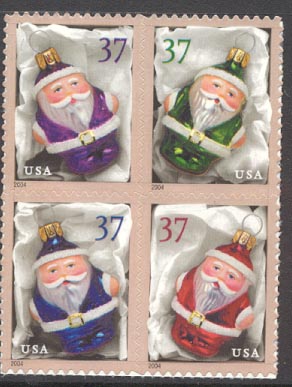 3883-6 37c Ornaments Full Sheet #3883-6sh