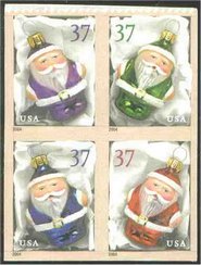 3887-90 37c Ornaments Set of 4 Used Singles #3887-90usg