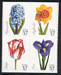 3900-3 37 Spring Flowers Set of 4 Used Singles #3900-3nusg