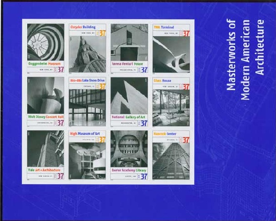 3910a-l 37c American Architecture Set of 12 Used Singles #3910a-lusg