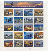 3916-25 37c American Aviation Full Sheet #3916-25sh