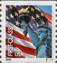 3967 (39c) Liberty and Flag WA Die Cut 9.75 F-VF Mint NH #3967nh