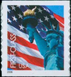 3970 (39c) Liberty/Flag SA Coil Microprint Plt Number Strip of 5 #3970pnc5