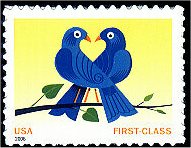 3976 (39c) 2 Bluebirds F-VF Mint NH #3976nh