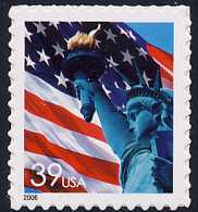 3978b 39c Liberty  Flag Die Cut 11.25x11 Booklet 20 #3978b