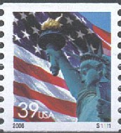 3979 39c Liberty  flag WA Coil F-VF Mint NH #3079nh