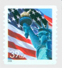 3980 39c Liberty  flag coil die cut 11F-VF Mint NH #3980nh
