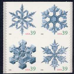 4105-8a 39c Snowflakes Double Sided Booklet #4108a